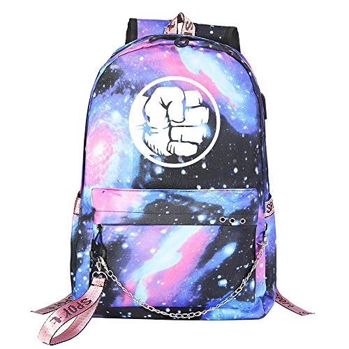 Invencible Hulk Schoolbag  Mochila de superhéroe Marvel  Moda Colorida Universidad Senderismo