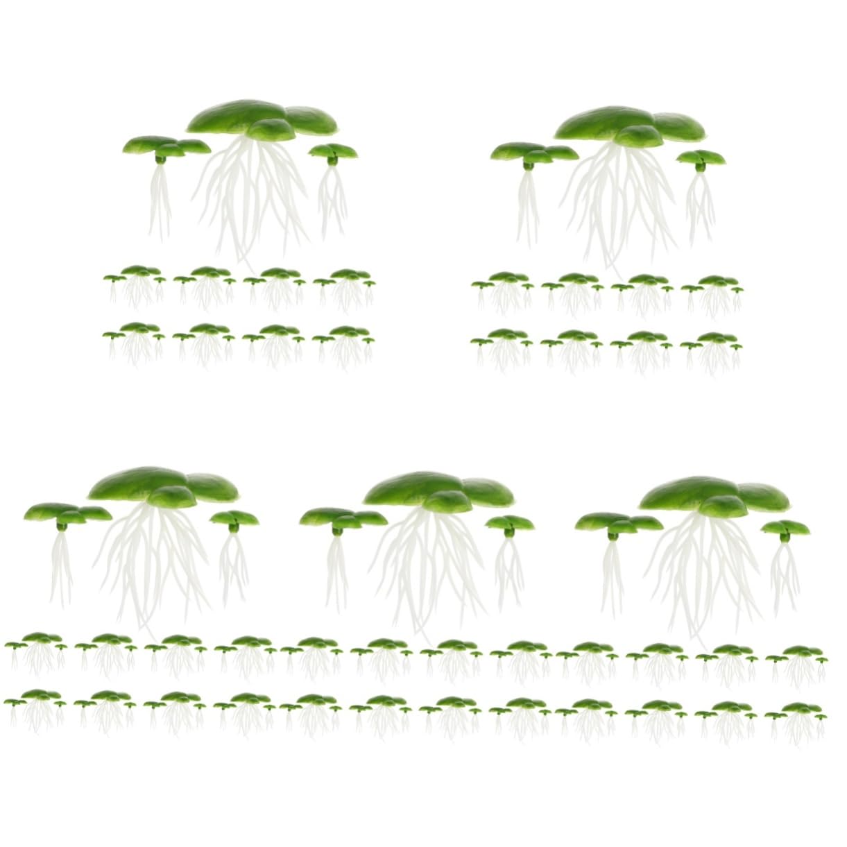 Yardwe 5 Juegos De Plantas De Lenteja De Agua Simuladas Adornos Acuáticos Plantas Flotantes para Acuario De Paisaje Artificial Tanque De Planta De Lenteja De Agua Artificial