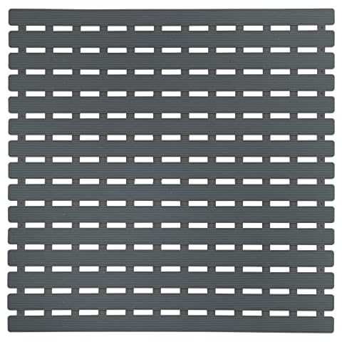 WENKO Duscheinlage Arinos Grau - Antirutsch-Duschmatte mit Saugnäpfen Cover