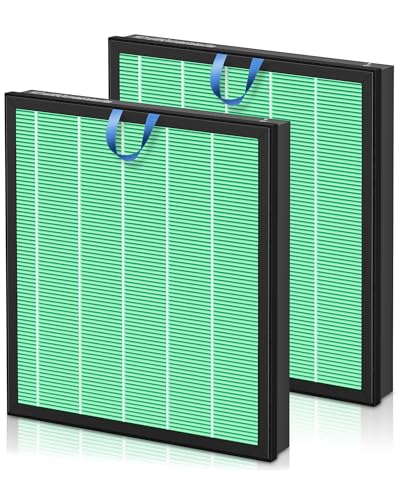 Image of Vital 100S Toxin Absorber Replacement Filter for LEVOIT Vital 100S and Vital 100S-P Air Purifier, High-Efficiency Activated Carbon Filter, Vital 100S-RF-TX, 2 Pack, Green, For Home Livingroom Bedroom