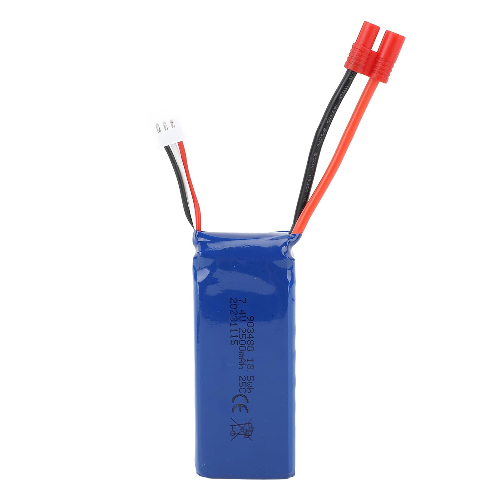 Alomejor Batterie Lipo, Décharge élevée Longue Vie Prévention surcharges 2500mAh 7.4V Batterie Drone for Pilotes Drones RC Professionnels Loisirs extérieurs