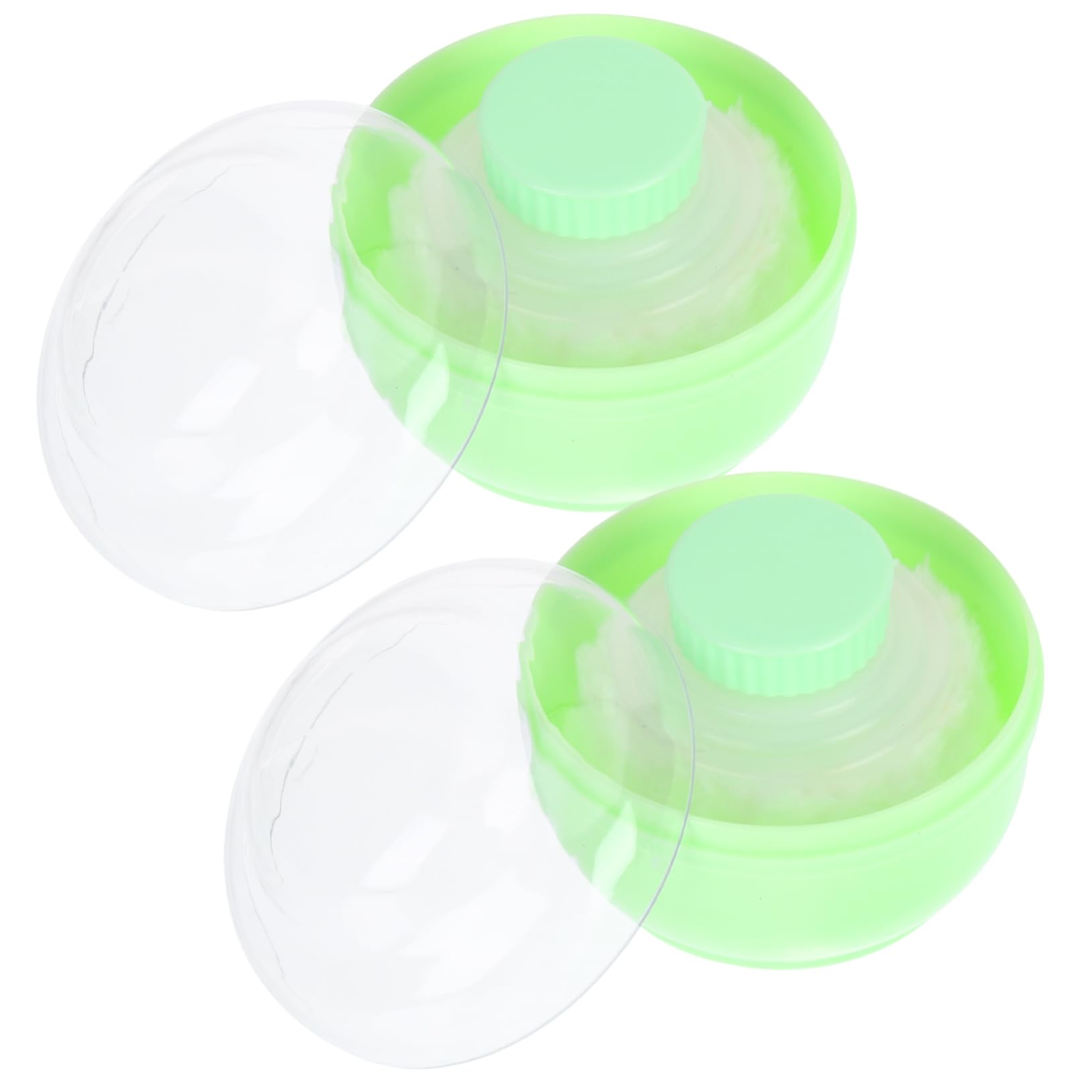 AUTSUPPL Mini Powder Puff Boxes Jumbo Talc Baby Powder Puff Containers Handle for Loose Powder Body Powder Easy Refill Portable