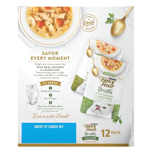 Purina Fancy Feast Broth Complement Wet Cat Food (12 Pack) 1.4 oz Pouches - image 8