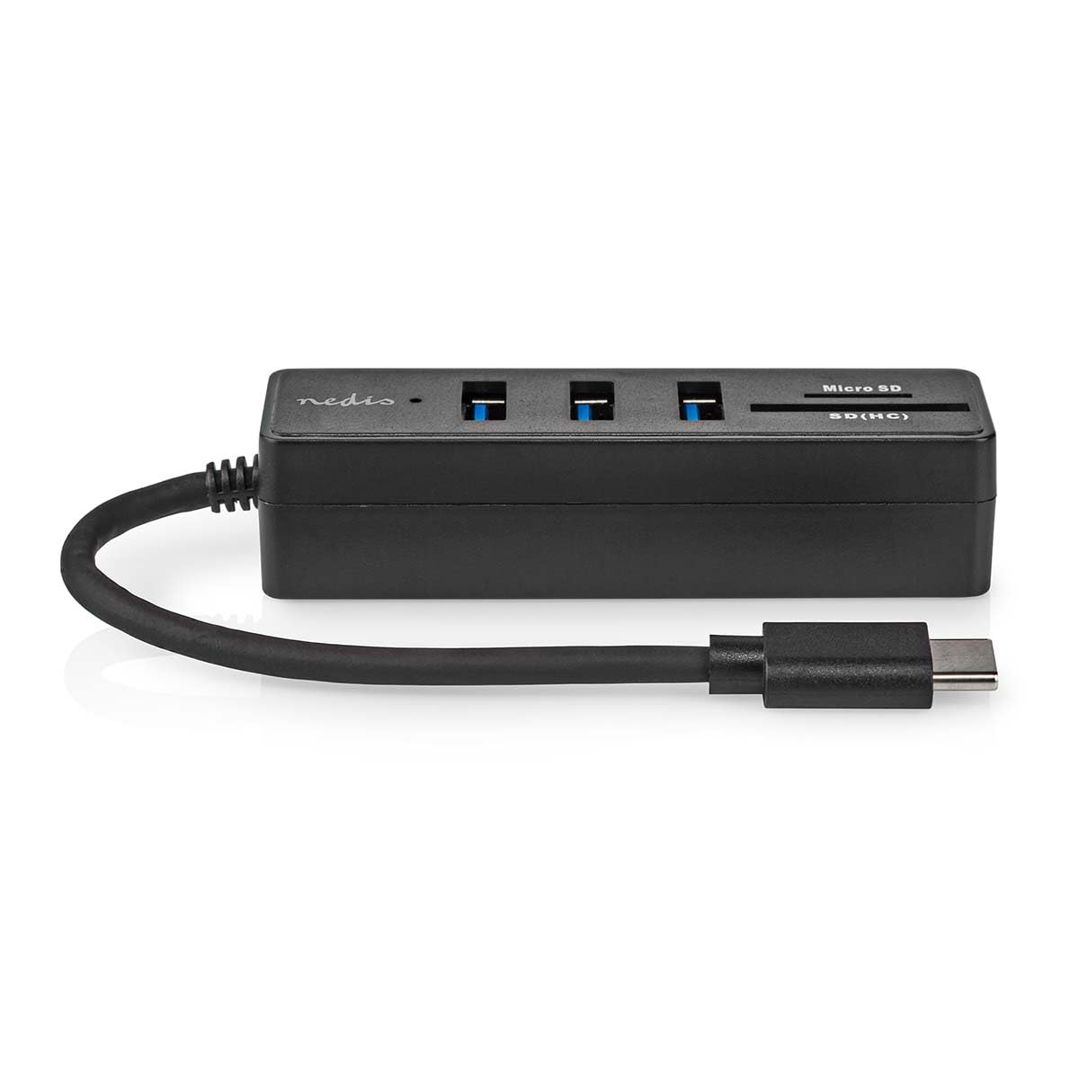 Nedis USB-C Hub With 3x USB 3.2 Gen 1 Ports And SD/MicroSD Card Reader, Connect Multiple USB-A Devices To Notebook, Superspeed 5 Gbps Data Transfer