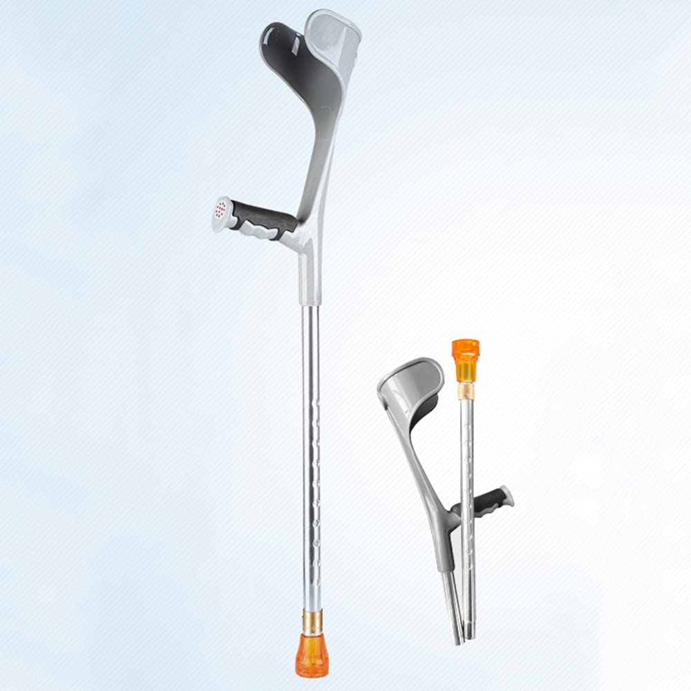 KADEUX Muletas De Antebrazo Plegables para Adultos, Muletas De Brazo Portátiles, Andador De Aluminio, Muletas De Viaje para Hombres Y Mujeres Muletas De Codo Plegables para Hombres Y Mujeres (Color :