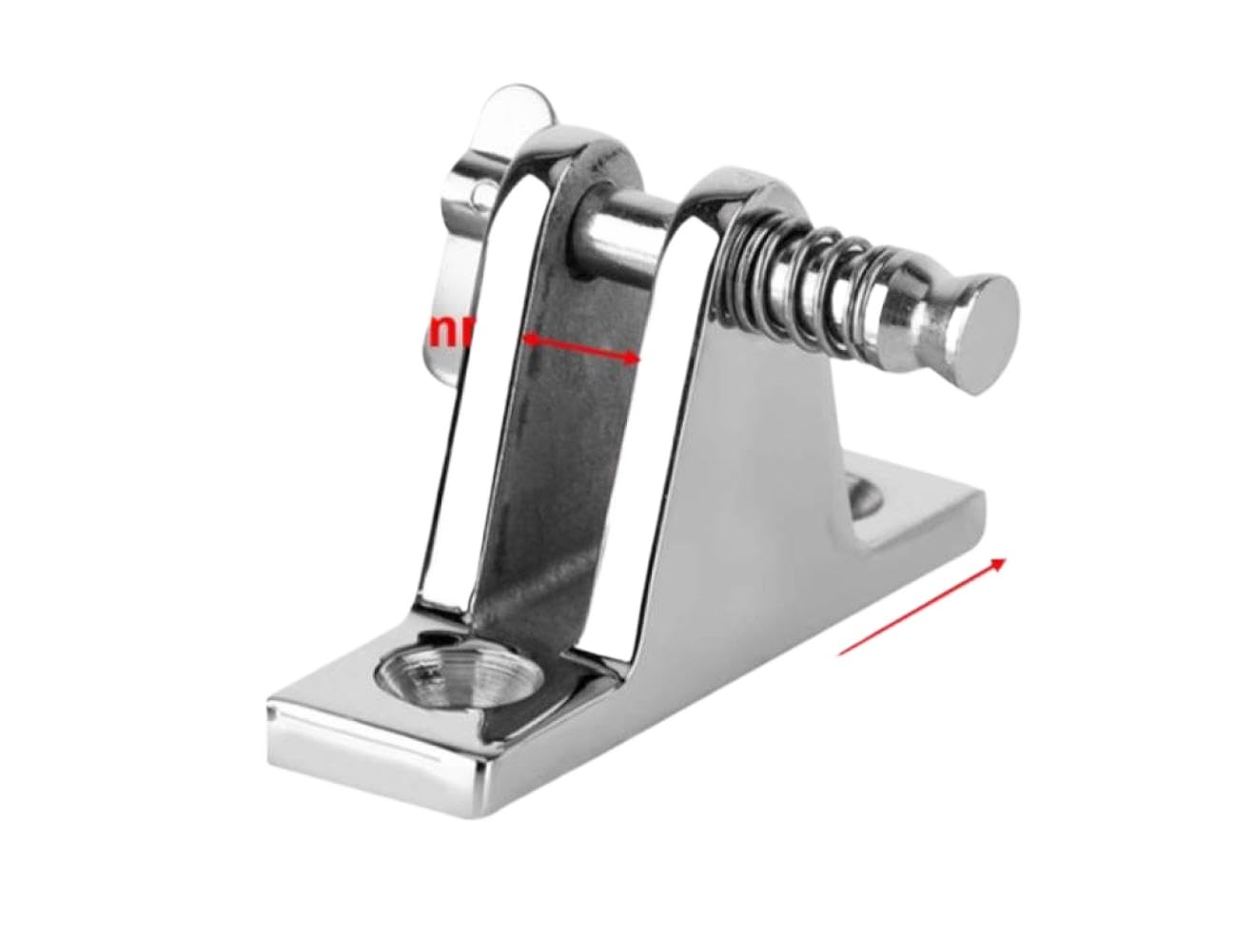 Aqhkgzmbe Style 1 316 Stainless Steel Bimini 90° Deck Hinge With Pin And Ring Compatible With Marine Boat Bimini Fitting Hardware(Style 1)