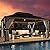UDPATIO 12' x 16' Hardtop Gazebo, Wood Grain Finish Aluminum Frame Outdoor Gazebo with Galvanized Steel Double Roof, Metal Gazebo Canopy with Curtain and Netting for Deck, Patio and Garden, Grey