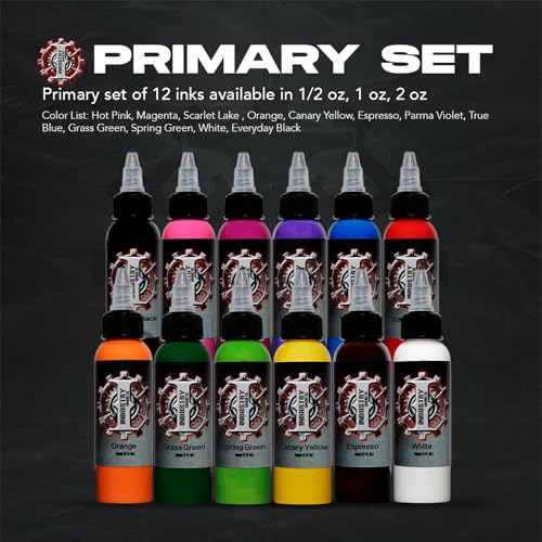 Blackwork Worldwide PRIM-CLR-12CT Industry Ink - 12 Color Primary Set thumb #1