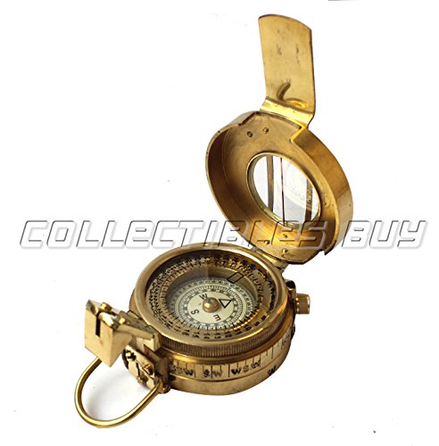 Vintage Compass Military Navigational Marine Brass Devices Pocket Nautical Navigational instrument by Collectibles Buy