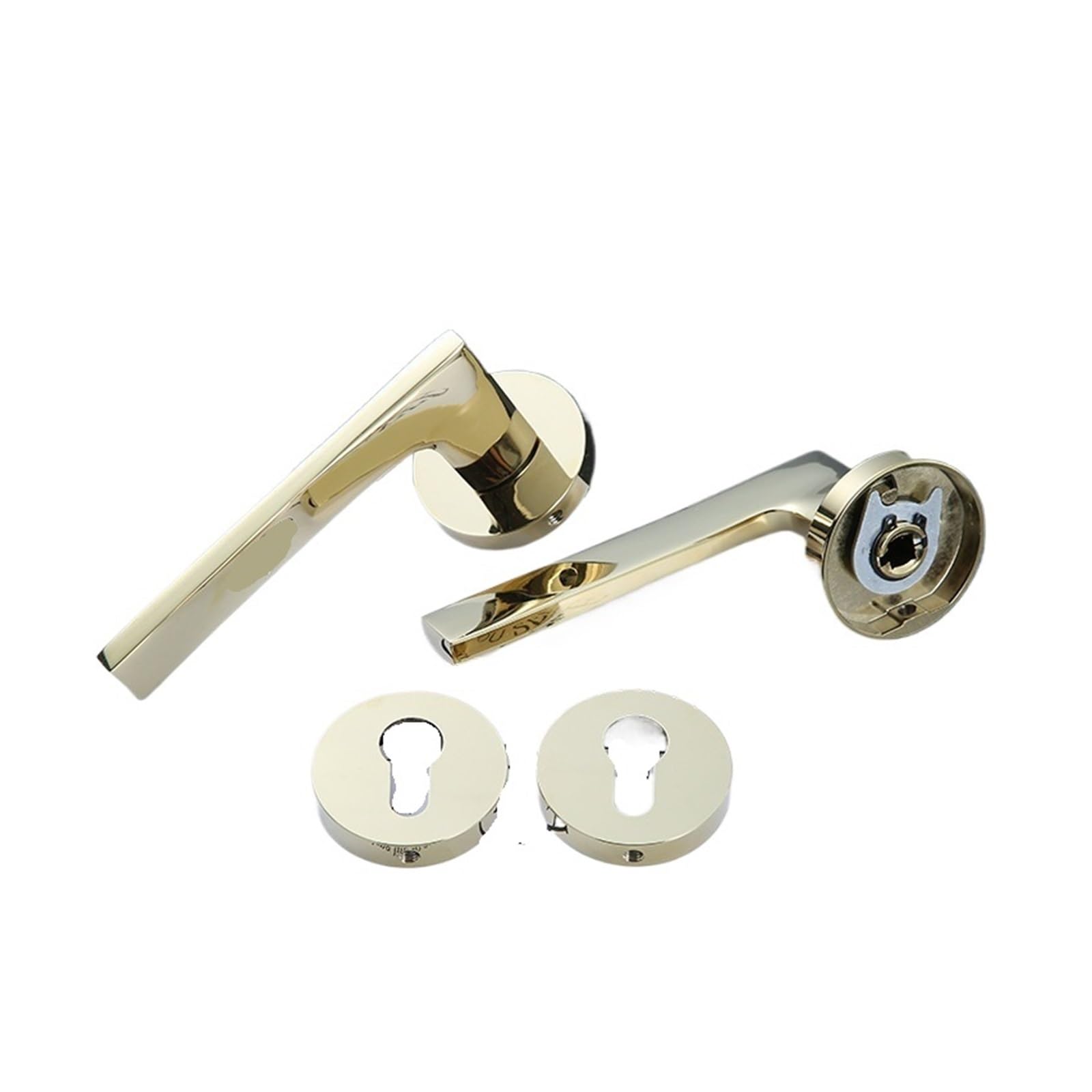 Brass Split Lock Light Luxury Silent Solid Wood Door Indoor Room