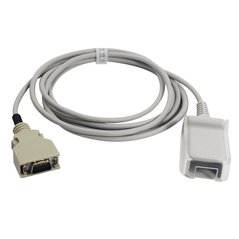 Sino-k Compatible for Masim LNCS SpO2 Adapter Extension Cable 14 Pin 7.2 ft FDA/CE Approved