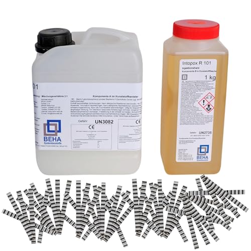 Gießharz INTOPOX R101 zum Verfüllen von Estrich Rissen, Rissharz, Fugenharz, Laminierharz