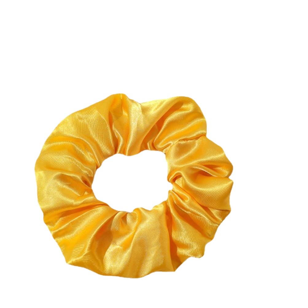 10pcs LED Hair Scrunchies Light Up Elastic Bands Women Girls Party Glow Headband Hair Wear (Yellow)