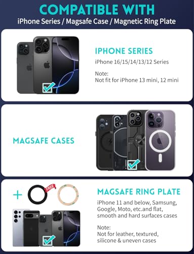 Image of Wallet for Men,Mens Wallet with AirTag Holder,Ridge Wallets for Men | Magnetic wallet for iPhone 17 /16 /15 /14 /13 /12 Pro Max series,Minimalist Credit Card Holder,Pop Up Wallet for Men