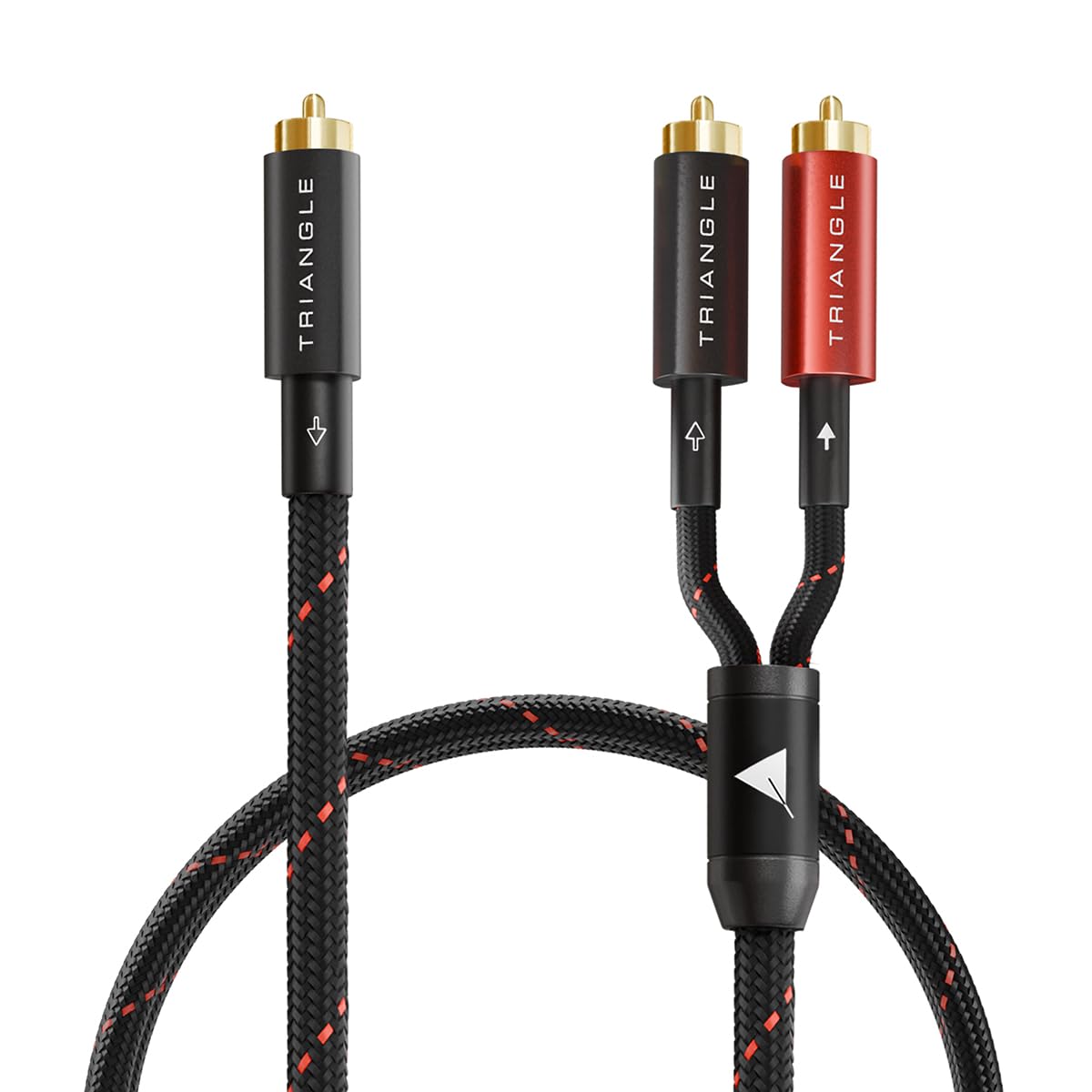 Triangle – Câble RCA Y Red Serie 5 Mètres pour Caisson de Basse – Cuivre OFC 99,99% – Blindage Multicouche – Qualité Hi-FI – Compatible Amplificateur Hi-FI et Enceintes Actives (Pièce)