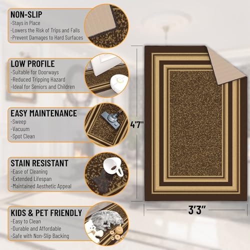 Tapete Ottomanson 3'3" x 4'7" con base antideslizante miniatura 2