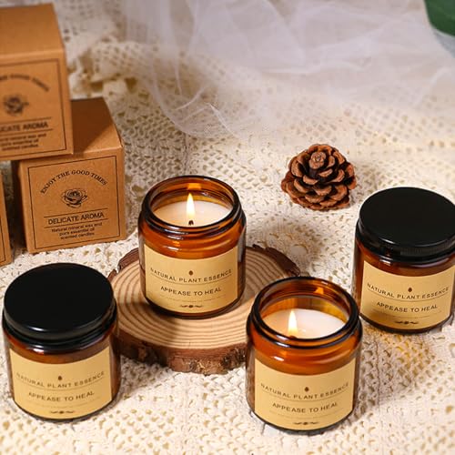 Velas Aromaticas 4 Latas，vel aromaterapi，Cera de...