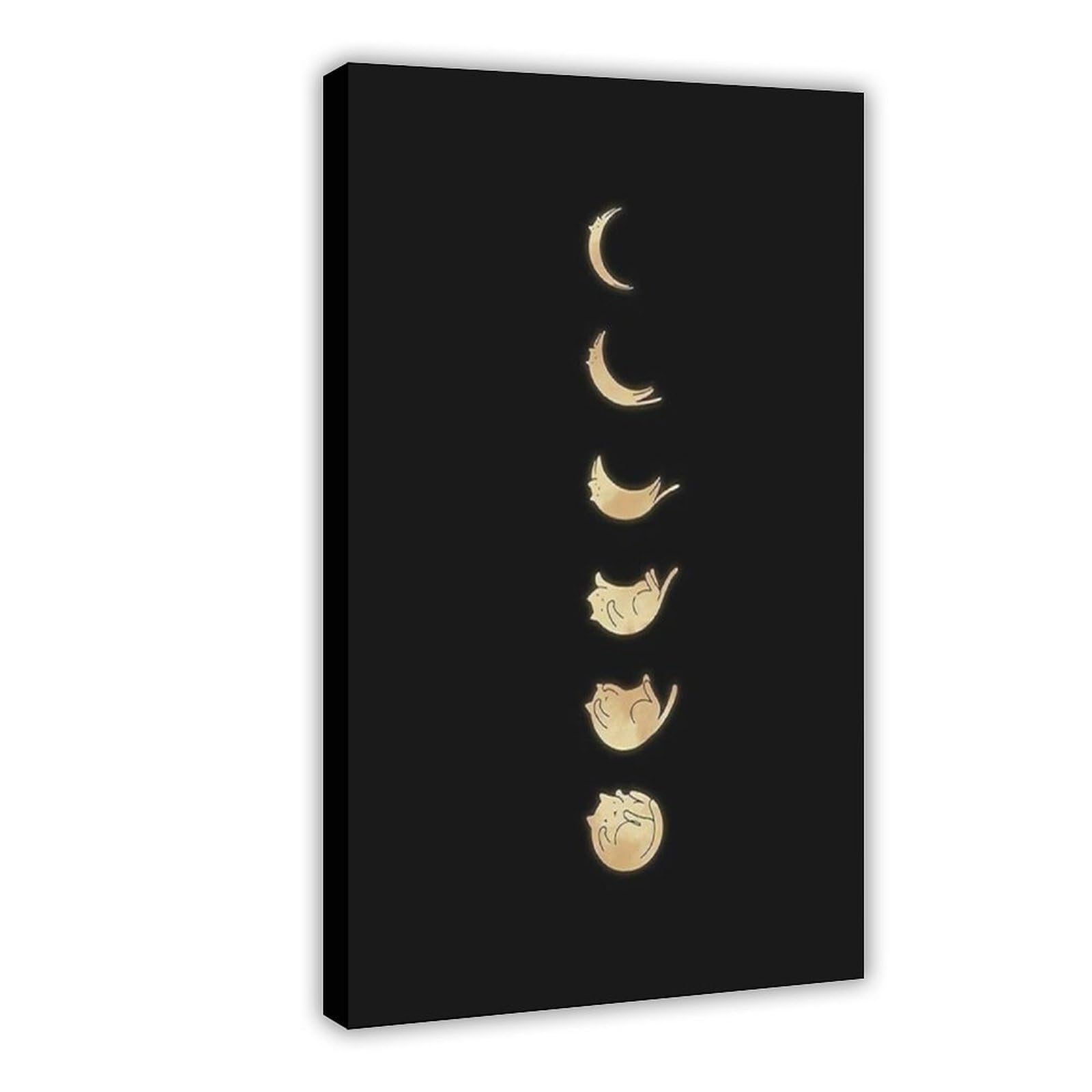 Bareronor Moon-inspired Abstract Cat Canvas Poster Bedroom Decor Landscape Office Room Decor Gift 24" L X 36" W