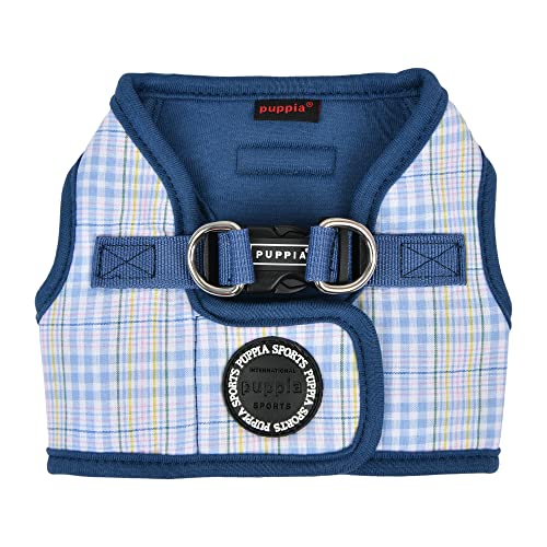 Puppia Luke Step-in Vest Dog Harness No Choke No Pull Walking Training for Small and Medium Dog - Blue - M - Image 2