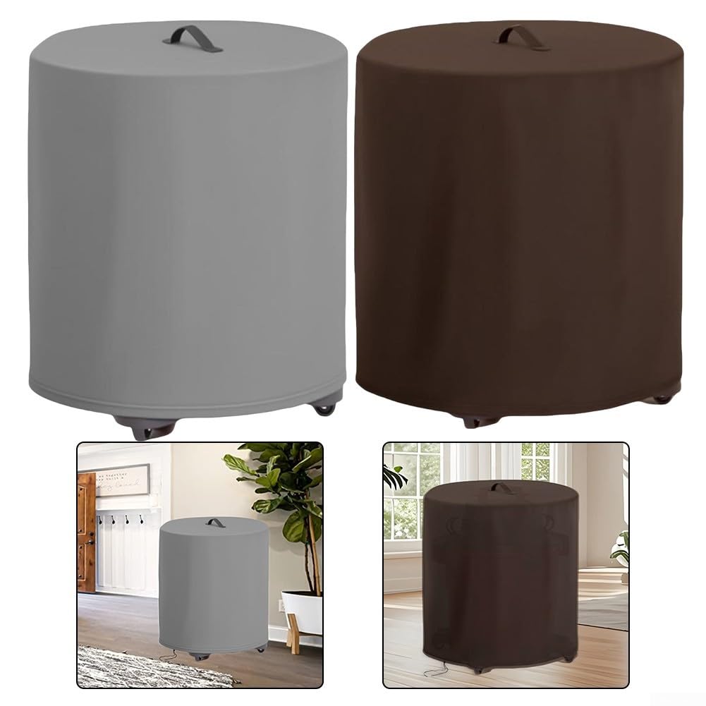 Staubsauger-Abdeckung für nasse und trockene Geschäfte, staub- und wasserabweisendes 210D-Oxford-Gewebe, verstellbarer Kordelzug für sicheren Sitz und praktischer Griff (Kaffeebraun 41 x 53 cm)