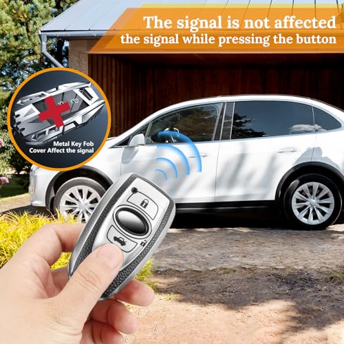 Image of Key Fob Cover for Subaru, Braided Loop Keychain Accessory, Silver | Wear-resistant TPU shell, short PU braided loop, daily splash, scratch and drop protection, normal signal use, easy setup