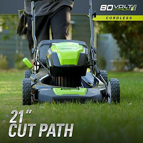 Greenworks 2502202 Pro 21-Inch 80V Push Cordless Lawn Mower, Battery and Charger Not Included