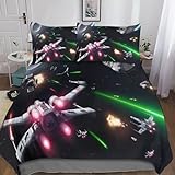 housse de couette star wars 220x240 Super microfibre : tissu léger et durable pour un confort ultime, respirant, ne se décolore pas, infroissable et respectueux de l'environnement, vous permet d'avoir un sommeil chaud et parfait.