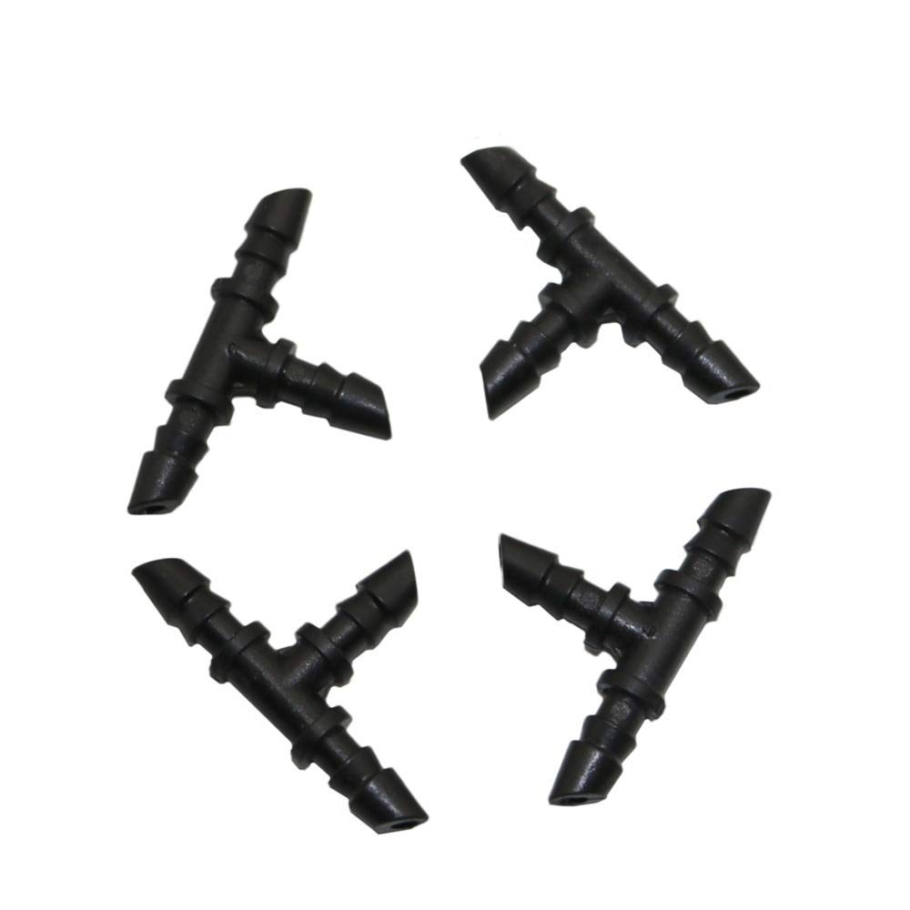 Nuojie Hose Connector 3Mm Barbed Connector Agriculture Tools Garden Drip Irrigation Hose Splitters For 3/5Mm Hose Pipe Adapter 50 Pcs