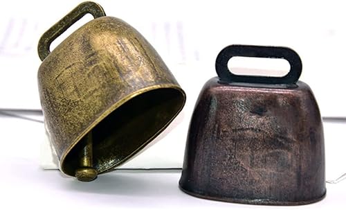 Miniatura 8 de ERINGOGO Campanas de pastoreo de cobre, campanas de pastoreo de cobre, campanas de bronce ruidosas, campanas de llamada de hierro para caballos de