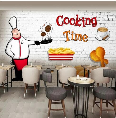 Fond d'Écran Personnalisé Photo Murale 3D Cuisine Café Restaurant 150x105