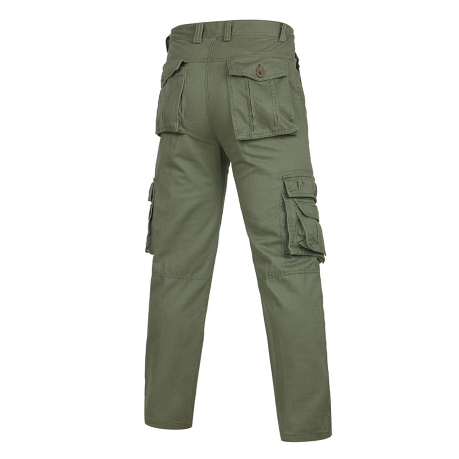 Modische Herren-Freizeithose mit Knöpfen Taschen, Lange Cargo-Hose