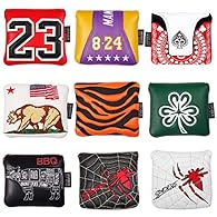 Premium PU Leather and Tiger Pattern Exquisite Embroidery are Waterproof, Durable and Easy to Clean. Micro-Fleece Lining Can Effectively Protect Your Clubs from Scrapes or Damage. Super Strong Magnetic Closure Locking Device for Secure Fit. Easy to P...