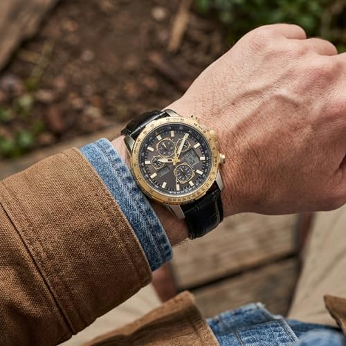 Image of Bandini Mens Leather Watch Band - Extra Long & Regular, Premium Top Grain Alligator Embossed Strap, Durable Upgrade Replacement, Comfortable Leather, Fits Large Wrists, 18mm to 38mm