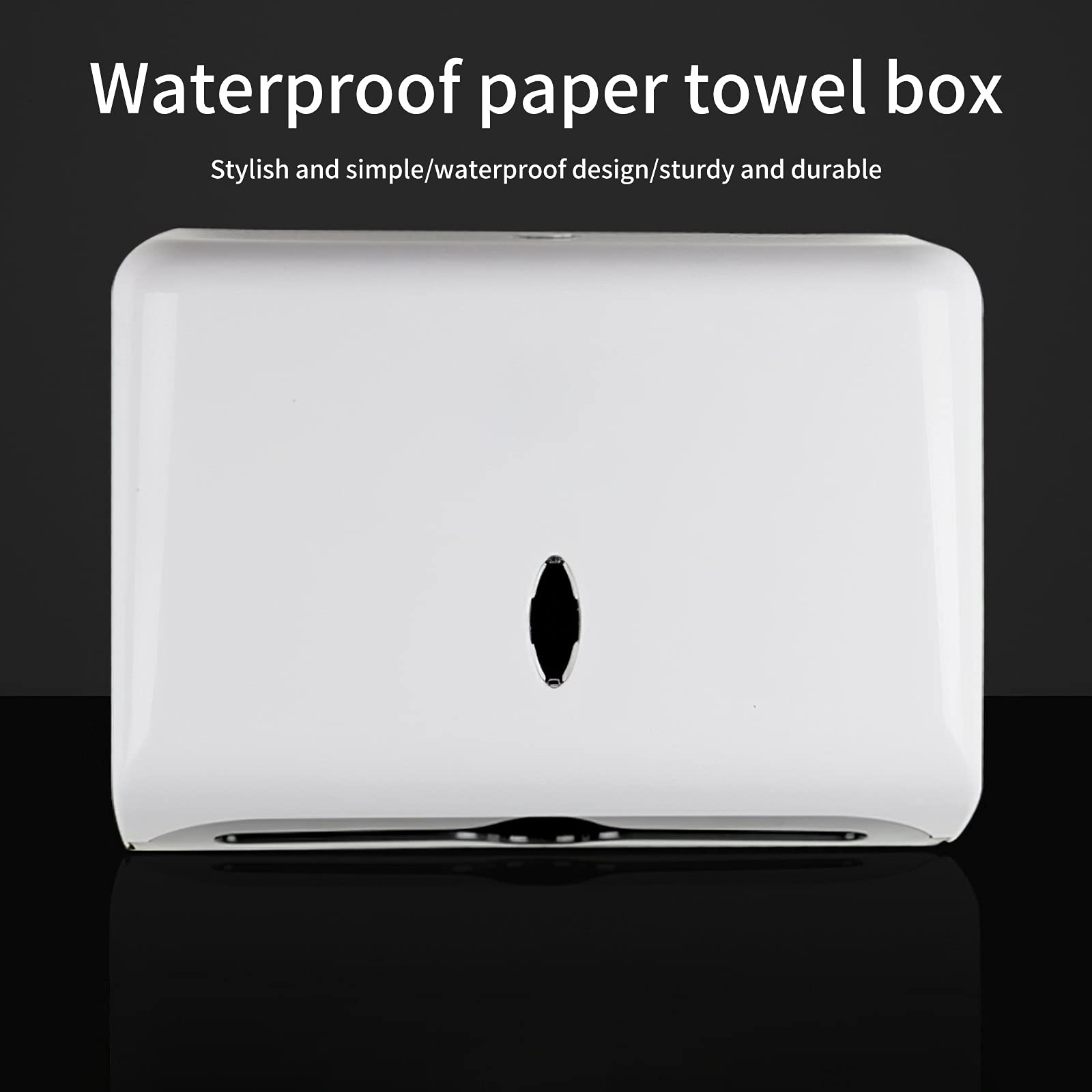 1 stück Toilettenpapierhalter Punch-Free Plastic Tissue Box Toilettenpapier Wandhalterung Kompakte Tissue Dispenser Halterung for Zuhause (Color : White)