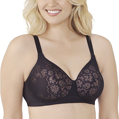 Vanity Fair Womens Beauty Back Full Figure Wirefree Bra 71380, midnight black orchid, 42D