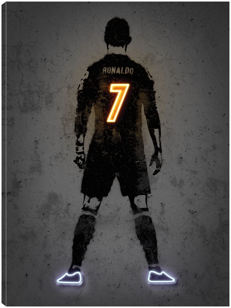 Fine Art Canvas Ronaldo Canvas Wall Decor by Artist Octavian Mielu for Living Room Bedroom Bathroom Kitchen Office