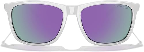 Miniatura 204 de MERRY'S S8286 Lentes de sol polarizados de aluminio, unisex, estilo de época, para hombres y mujeres 0c03 Marco negro/lente de espejo verde/patillas