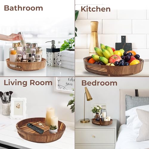 Pandawood LAZYSUSAN-12IN 12 Inch Lazy Susan Organizer 100% Acacia Wood thumb #3