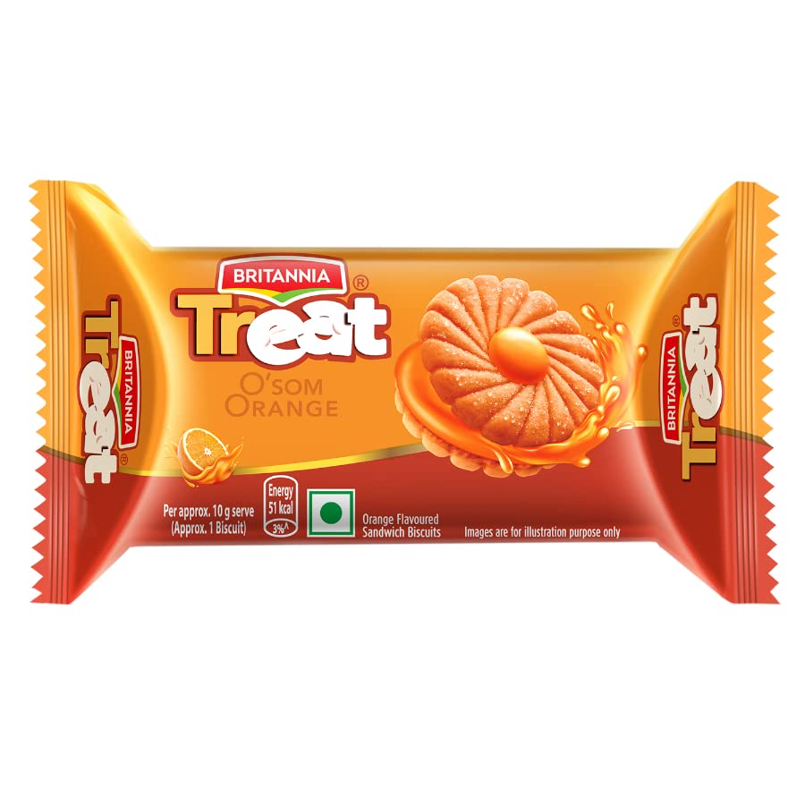 Image of Britannia Treat O'som Orange Biscuits, 50g