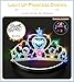 Princess Crown Tiara for Little Girls Princess Dress Up Accessories, Light Up Toddler Tiara Wand Toy Gifts for 3-6 Girl (Blue)