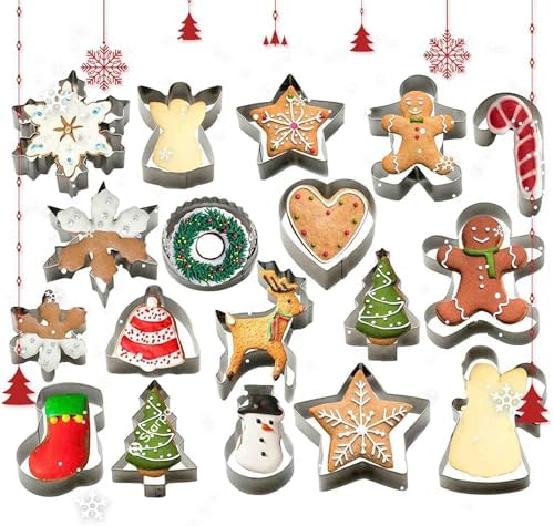 Starpack 'Bake me Happy' Christmas Cookie Cutters Set (18 pcs) - ...