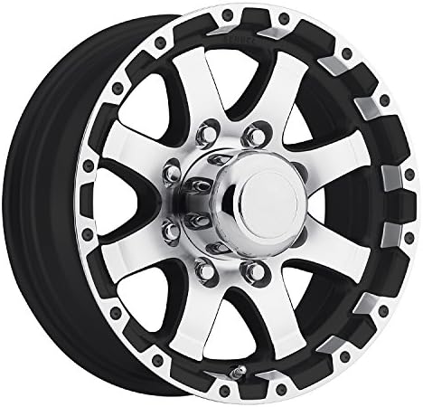16 x 6 Grinder Black Machined Trailer Rim 8x6.50 3,750 lb Load Rating