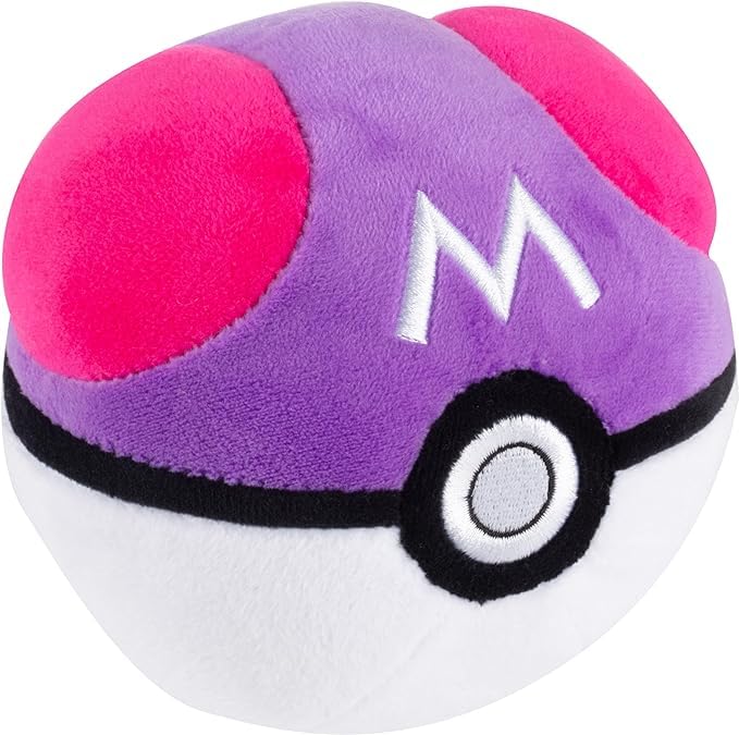 Pokémon 4" Great or Master Ball Pokéball Plush - Soft Stuffed Poke Ball Toy with Weighted Bottom - You Choose