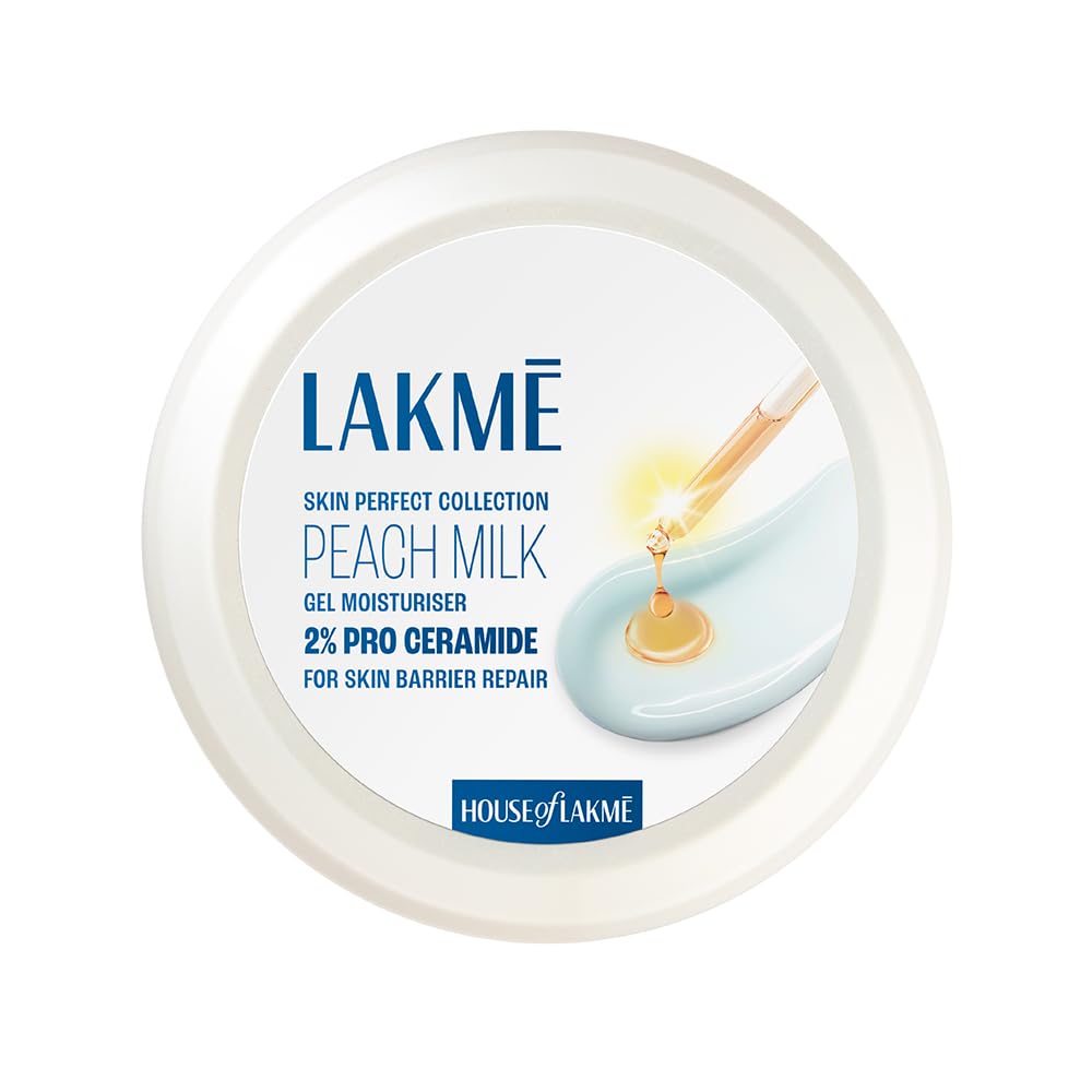 Lakme Peach Milk Pro Ceramide Moisturizer with Vitamin E for Deep Moisturizing and Skin Strengthening | With Skin Conditioner| For Dry, Normal & Sensitive 200gm (1 Count)