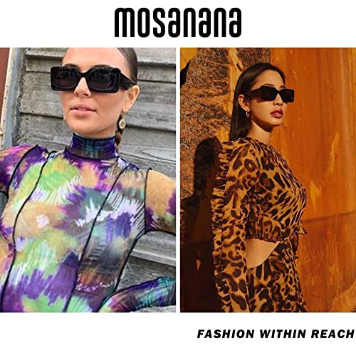 mosanana Trendy Rectangle Sunglasses for Women Men Model-Trimble3