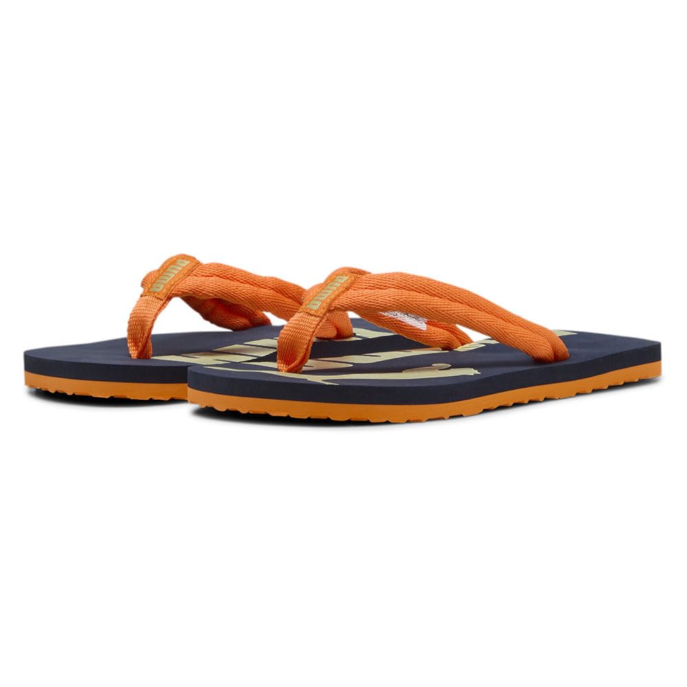 PUMA Epic FLIP V2 JR Flop, New Navy-Pistachio Green-Orange GLO, 4 UK