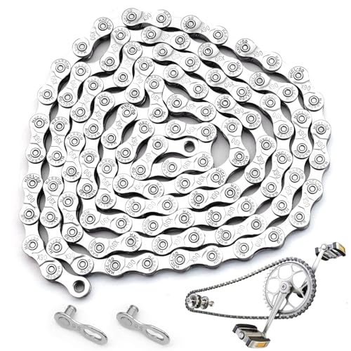 Cadena de Bicicleta de 9 Velocidades, 116 Enlaces Bicicleta Cadena de Velocidad para Bicicleta de Carretera o Montaña