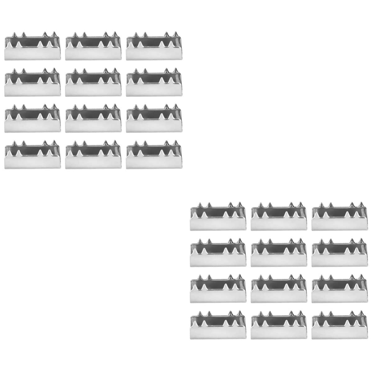 VILLCASE 24 pcs Open- Parts Printer Accessories Clip Fixed Synchronous Open Dprinter Fixation Suitable Project of for Clips Silver Stainless Belt Open-end Timing End Belts Clamps Attaching