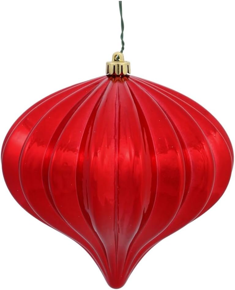 Vickerman 386460 - 5.7" Red Shiny Onion Christmas Tree Ornament (3 pack) (N151203DSV)