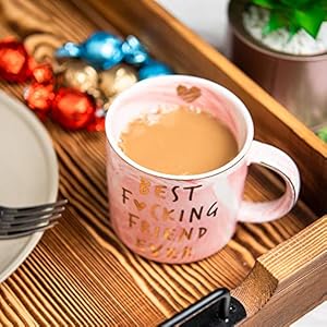 Best Friend Birthday Gifts for Women Best F Friend Ever Funny Friendship Gifts for Women Present for BFF Bestfriend Besties Sister Her Woman Cute Pink Marble Mug 115oz Coffee Cup